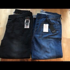 Jeggings Plus 3X 2 pair ms cello/JVINI NWT pull on